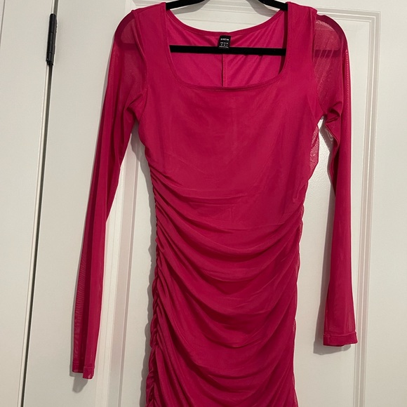 Long sleeve mini dress - Picture 2 of 5